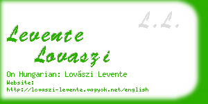 levente lovaszi business card