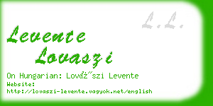 levente lovaszi business card